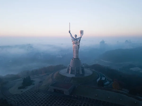 Κίεβο Ουκρανία Νοεμβρίου 2018 Αεροφωτογραφία Του Αγάλματος Της Μητέρας Πατρίδας — Φωτογραφία Αρχείου