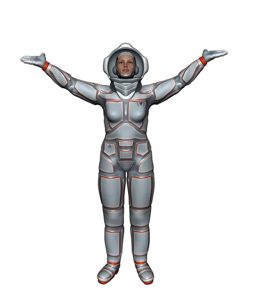 Astronaut izolovaných na bílém pozadí Stock Obrázky
