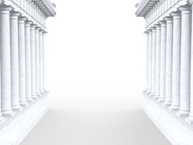 3D klasik Roma Tapınağı