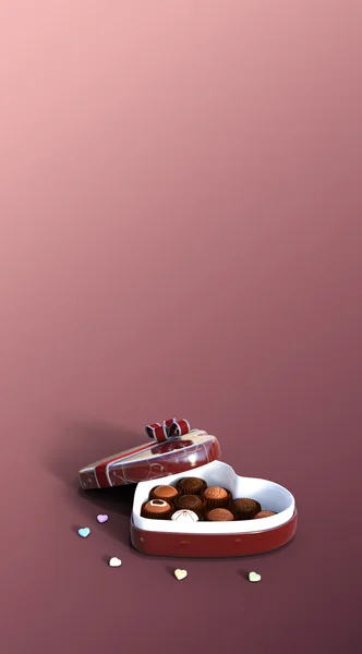 Csokoládék Valentin-nap Stock Kép
