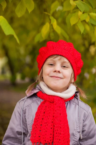 Retrato Niña Tarde Otoño —  Fotos de Stock