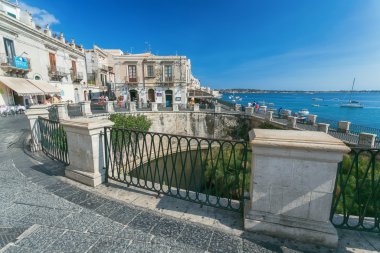 Aretusa çeşme Ortigia, Syracuse, Sicilya, İtalya