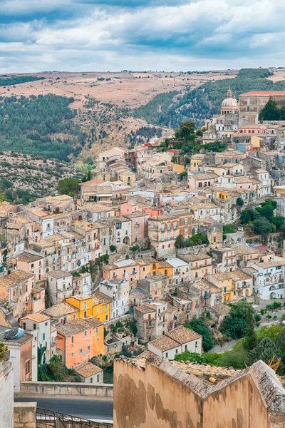 Panoráma města Ragusa Ibla na Sicílii v Itálii — Stock fotografie