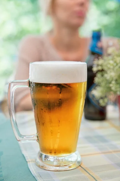 Szklanka piwa - szczegóły — Zdjęcie stockowe