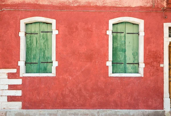 Colorful houses taken on Burano island , Venice, Italy — Stock Photo, Image