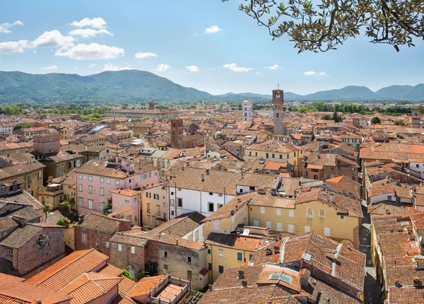 Panorama města Lucca. Toskánsko. Itálie. — Stock fotografie