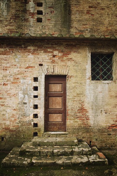 Still life - old door on a Tuscan villa