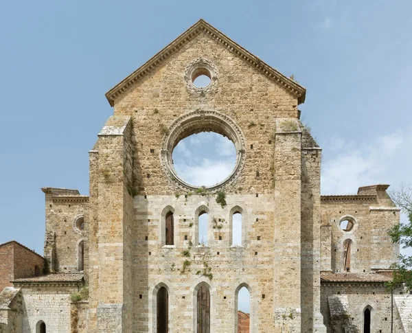Ancienne abbaye gothique - Abbaye de San Galgano, Toscane, Italie — Photo