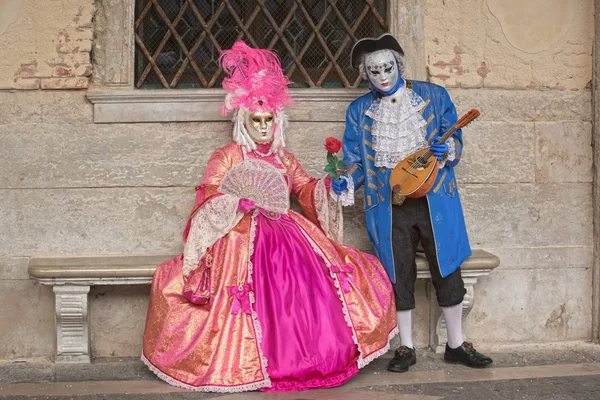 Carneval mask in Venice - Venetian Costume — Stock Photo, Image