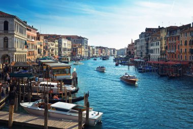 tipik görünümü canal grande canale Venedik, İtalya