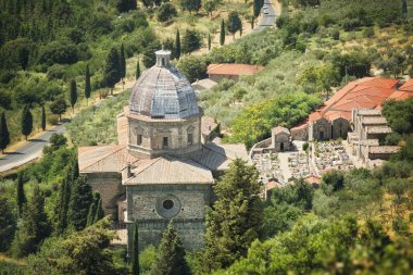 Detaylı görünüm Cortona, Toskana, İtalya, Santa Maria Nuova Kilisesi