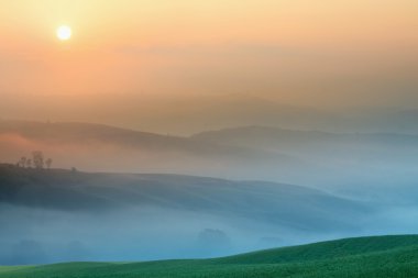 Toskana 'nın Hilly manzarası