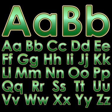 Alfabe pseudo 3d harfler