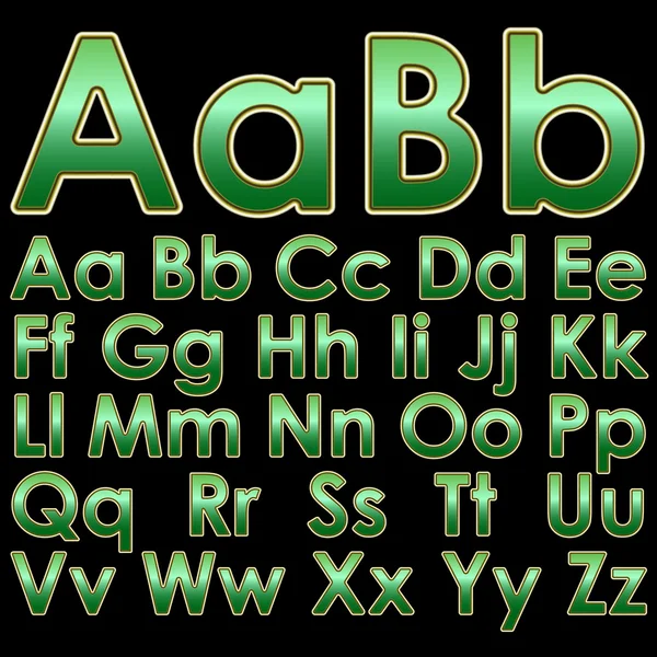 Alphabet Pseudo-3D-Buchstaben — Stockvektor