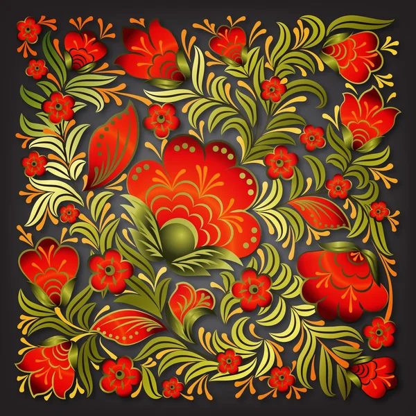 Ornamento floral de verano abstracto — Archivo Imágenes Vectoriales