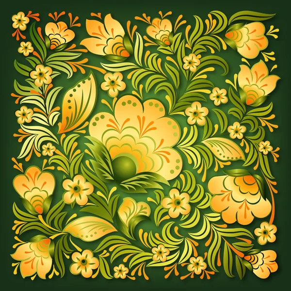 Ornamento floral de verano abstracto — Archivo Imágenes Vectoriales