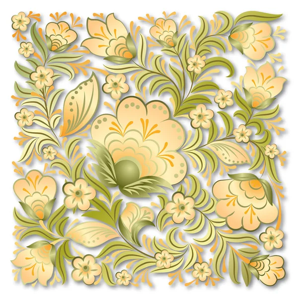 Astratto ornamento floreale estivo — Vettoriale Stock