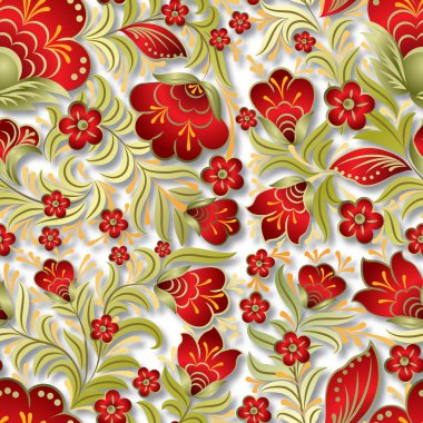 soyut yaz çiçek süsleme