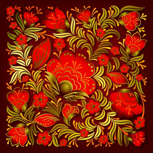 抽象的な夏の花飾り — ストックベクタ