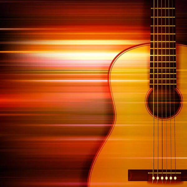 Fondo abstracto con guitarra acústica — Archivo Imágenes Vectoriales