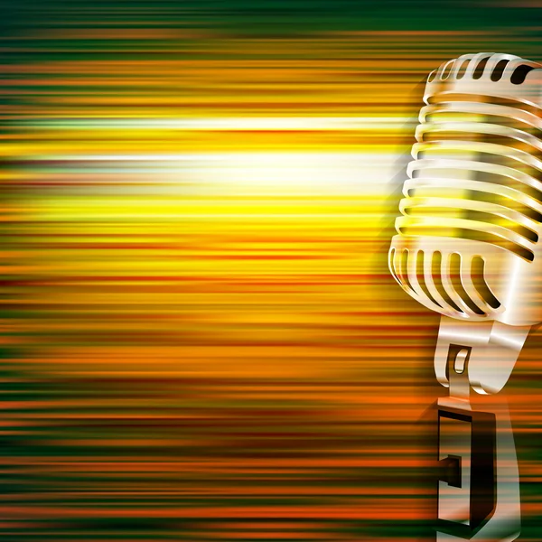 Abstrakter Grunge-Hintergrund mit Retro-Mikrofon — Stockvektor