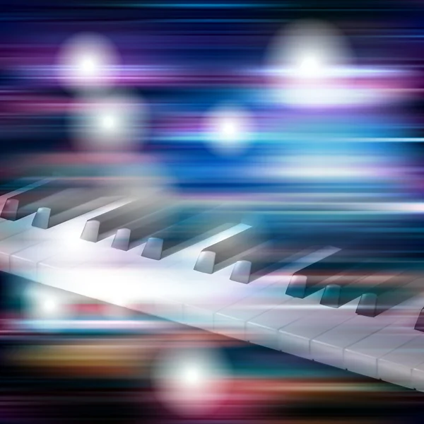 Abstracte grunge muziek achtergrond met piano — Stockvector