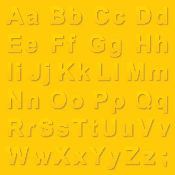 Alphabet Pseudo-3D-Buchstaben — Stockvektor