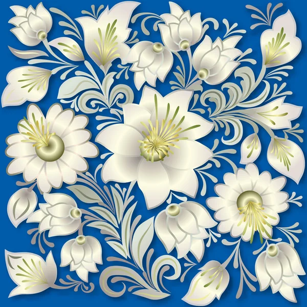 Ornement floral vintage abstrait — Image vectorielle