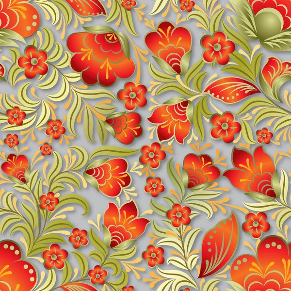 Abstrait été ornement floral sans couture — Image vectorielle