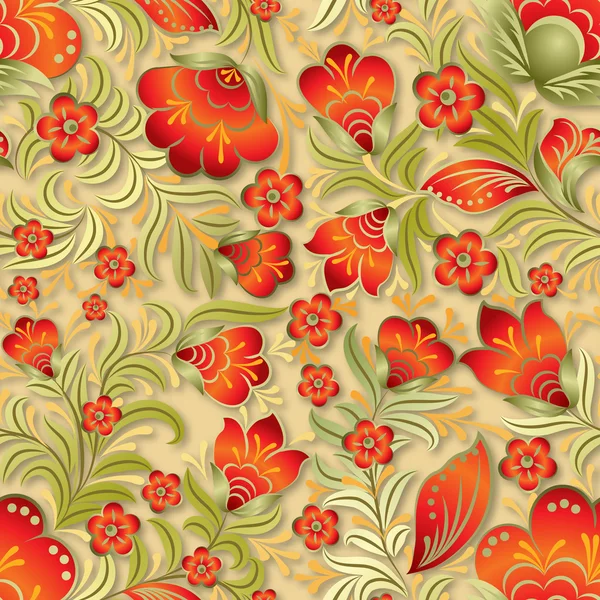 Абстрактный летний бесшовный цветочный орнамент — стоковый вектор