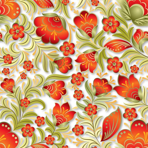 Абстрактный летний бесшовный цветочный орнамент — стоковый вектор
