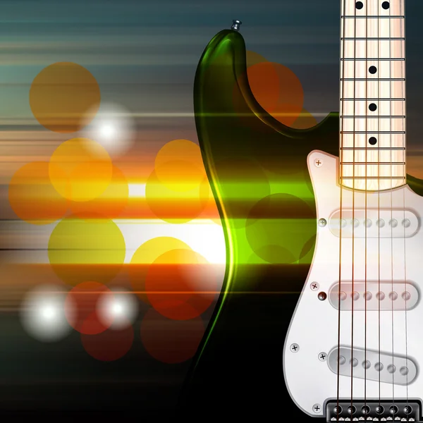 Abstract grunge background with electric guitar — Stock Vector