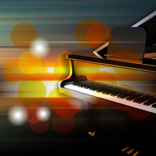 Abstrait fond de piano grunge avec piano à queue — Image vectorielle