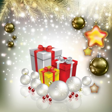 Noel tebrik süslemeleri ile soyut