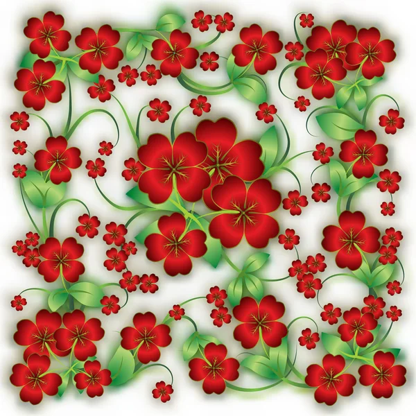 Абстрактный цветочный фон с весенним орнаментом — стоковый вектор