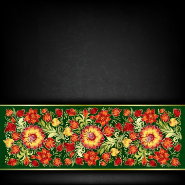 çiçek süsleme ile soyut grunge arka plan