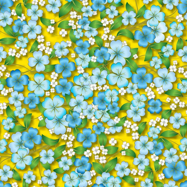 Ornament floral abstract pe galben — Vector de stoc