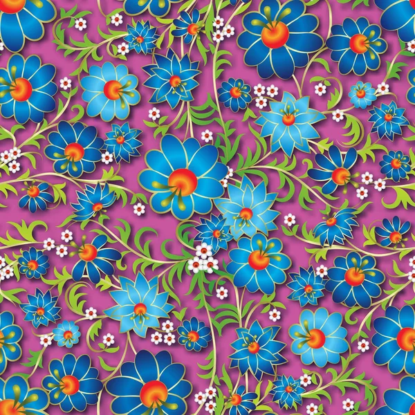 Ornamento floral de primavera inconsútil abstracto — Archivo Imágenes Vectoriales