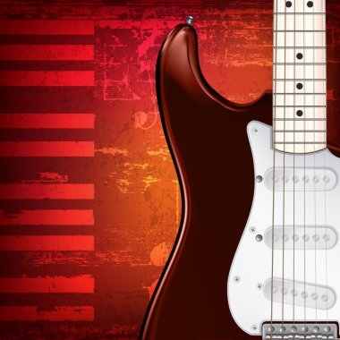 gitar ile soyut grunge arka plan
