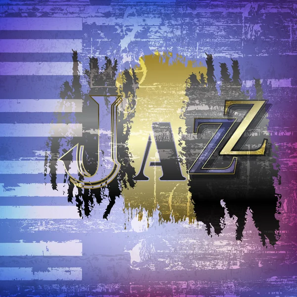 Résumé de fond grunge avec mot jazz — Image vectorielle