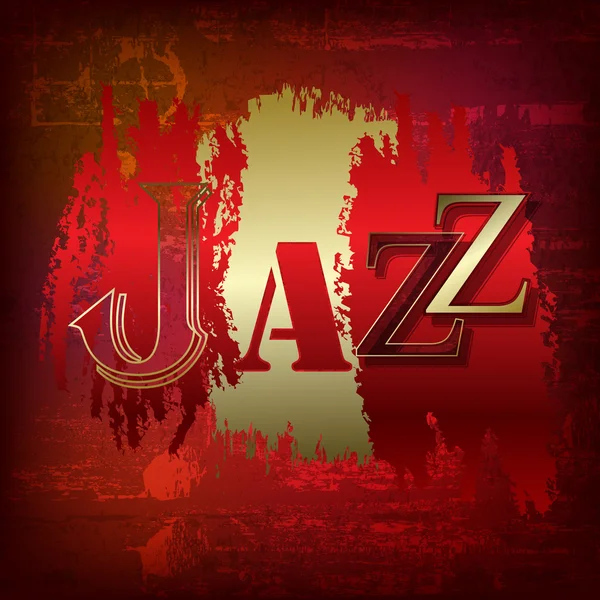 Résumé de fond grunge avec mot jazz — Image vectorielle