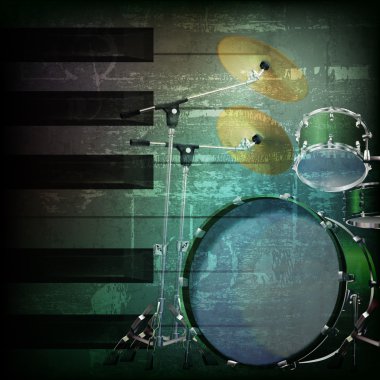soyut grunge arka plan davul kiti ile