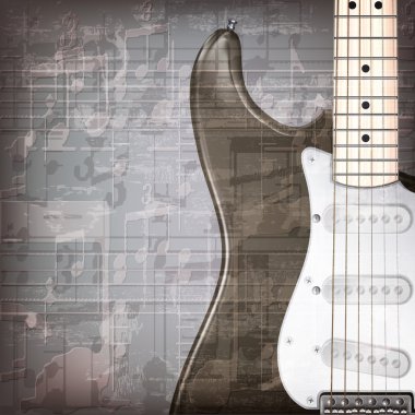 elektro gitar ile soyut grunge arka plan