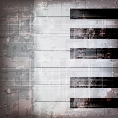 piyano tuşları ile soyut grunge piyano arka plan