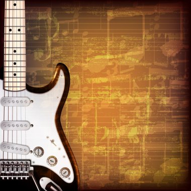 Elektro gitarlı soyut grunge müzik arkaplanı