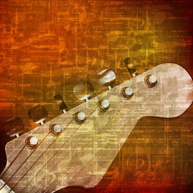 elektro gitar ile soyut grunge arka plan
