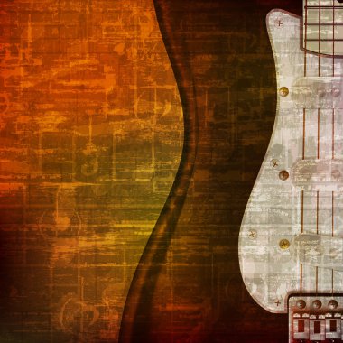 elektro gitar ile soyut grunge arka plan