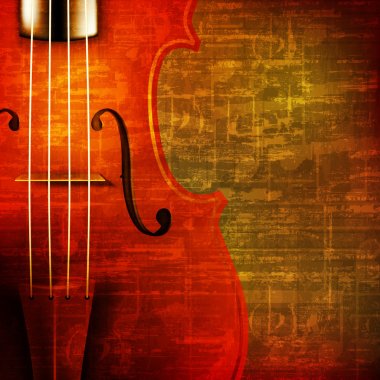 abstract grunge background with violin clipart