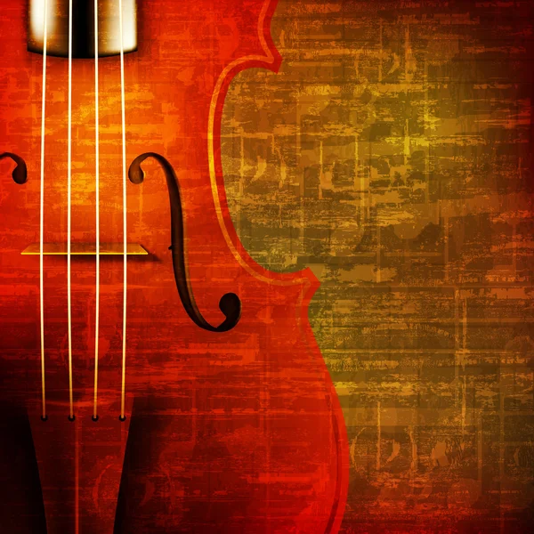 Abstrait fond grunge avec violon — Image vectorielle