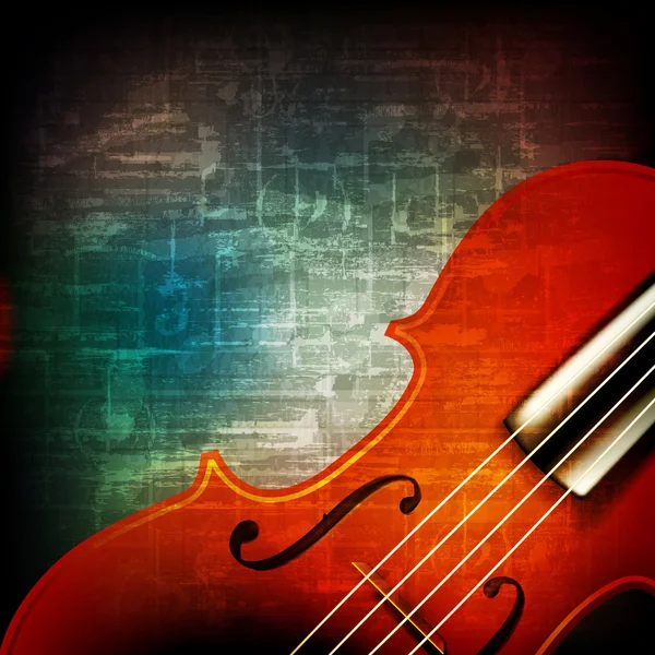 ヴァイオリンと抽象的なグランジ背景 — ストックベクタ